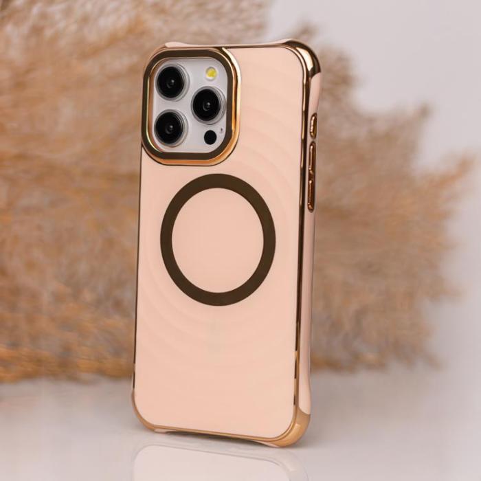 OEM - iPhone 13 Pro Max Mobilskal Magsafe Circle Glam - Rosa