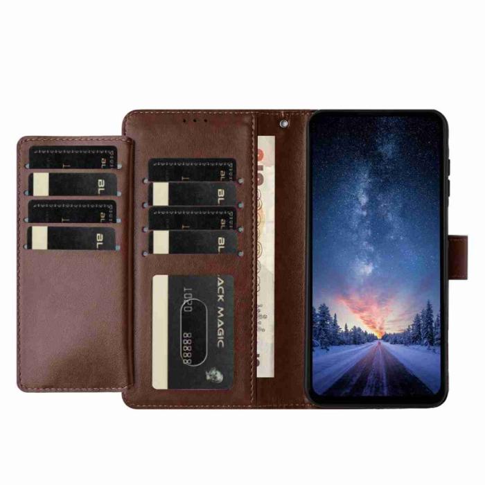 OEM - Samsung Galaxy A37 Plånboksfodral Konstläder Ställ - Kaffe