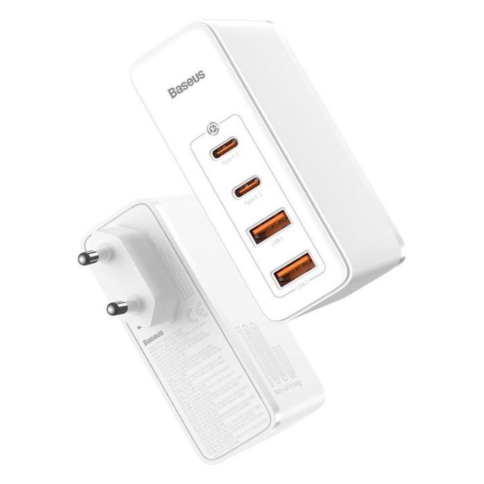 BASEUS - Baseus GaN2 Pro Fast Väggladdare USB Type-C 100W - Vit