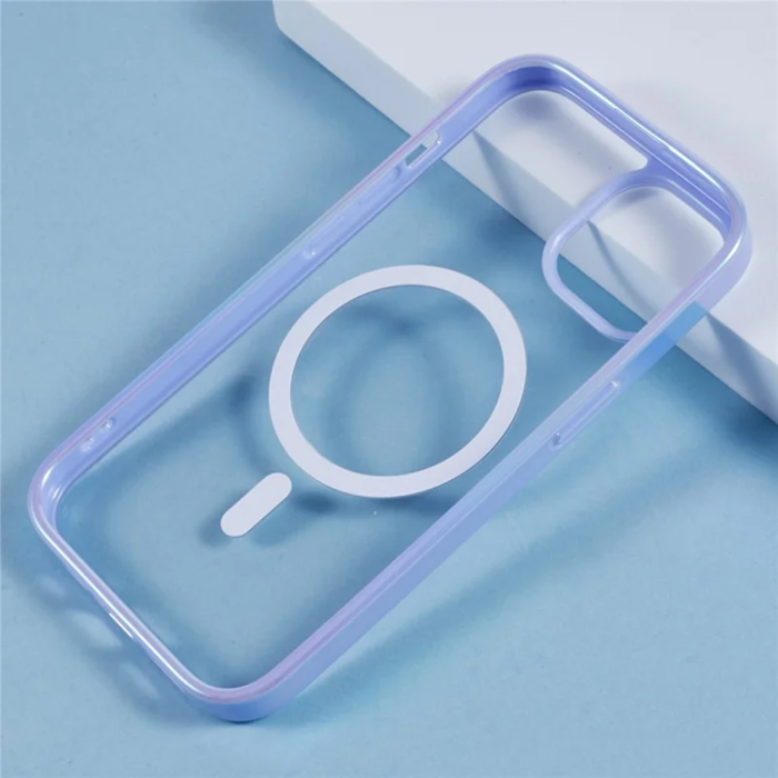 KIGC - KIGC iPhone 15 Mobilskal Magsafe Dazzling Color - Lila