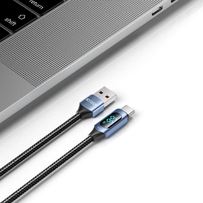 Tech-Protect - Tech-Protect USB-C till USB-A kabel Ultraboost LED 2m - Blå