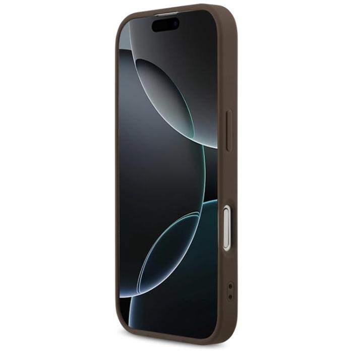 Guess - Guess iPhone 17 Mobilskal MagSafe 4G Printed Stripes - Brun