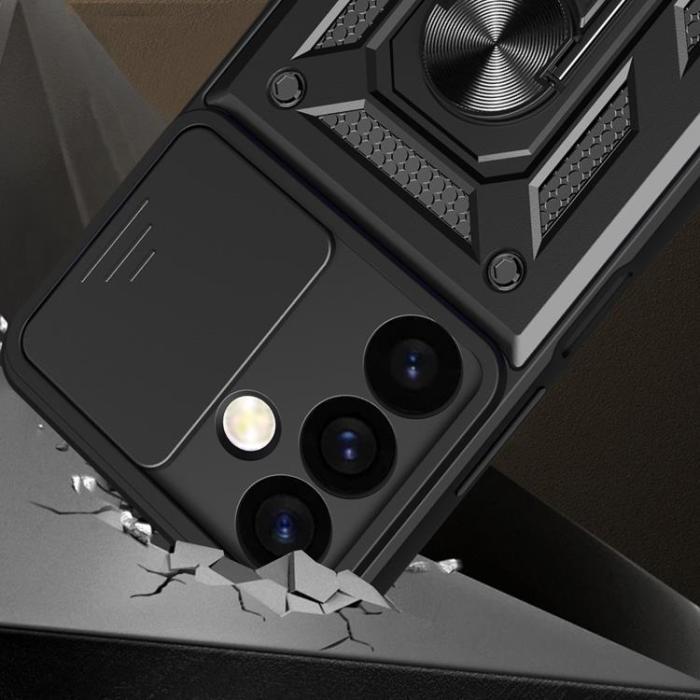 OEM - Galaxy S24 Mobilskal Hybrid Armor Camshield - Svart
