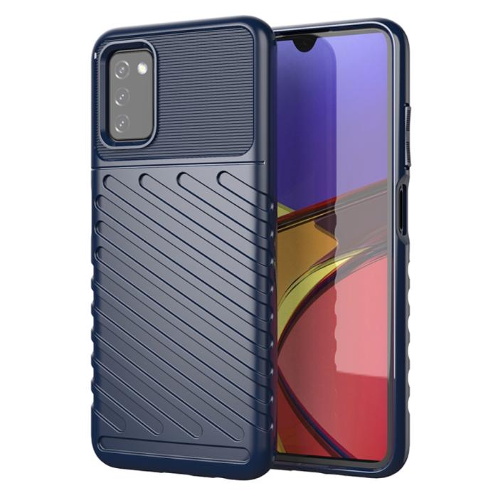 OEM - Thunder Twill Skal till Samsung Galaxy A03s - Blå