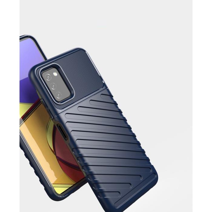 OEM - Thunder Twill Skal till Samsung Galaxy A03s - Blå