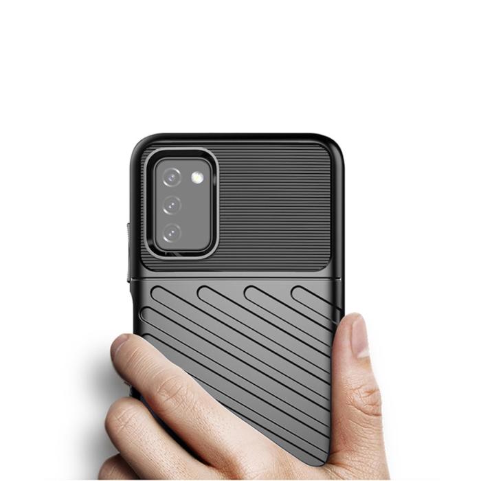 OEM - Thunder Twill Skal till Samsung Galaxy A03s - Svart
