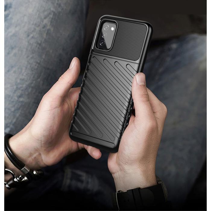 OEM - Thunder Twill Skal till Samsung Galaxy A03s - Blå