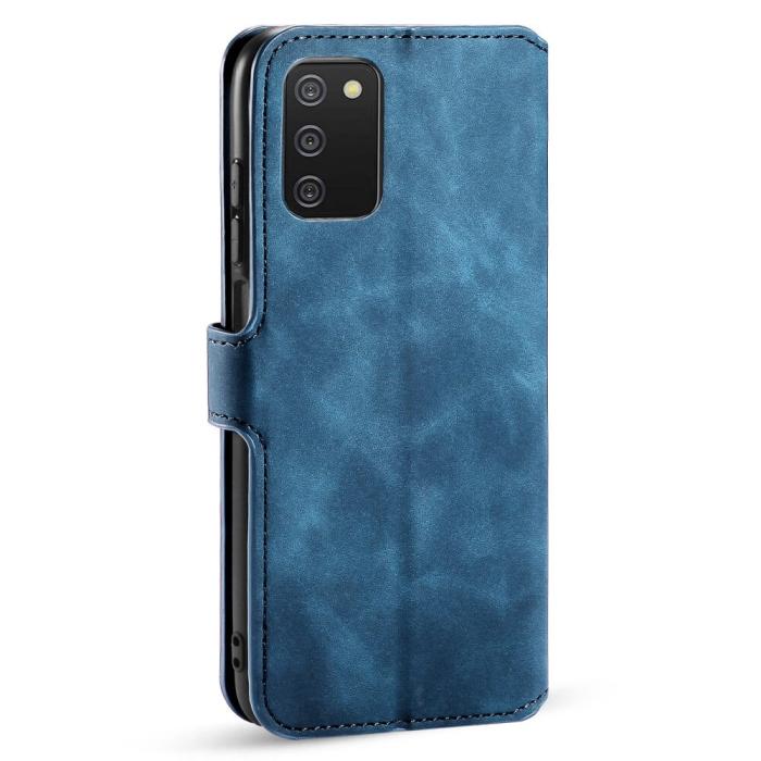 DG.MING - Dgming Retro Plånboksfodral till Samsung Galaxy A03s - Blå