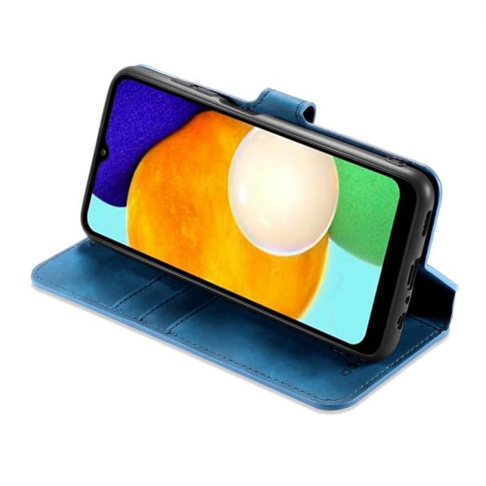 DG.MING - Dgming Retro Plånboksfodral till Samsung Galaxy A03s - Blå