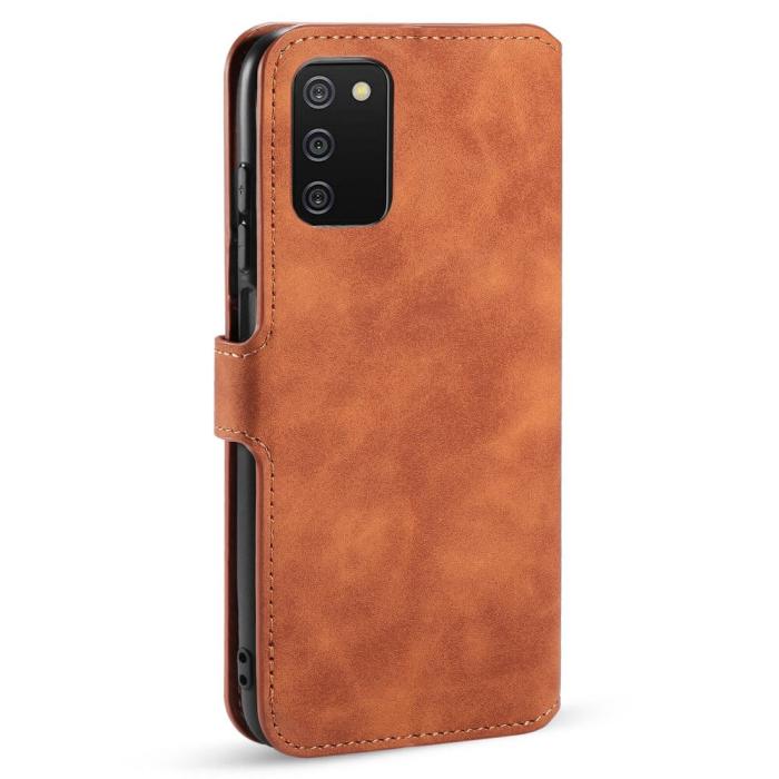 DG.MING - Dgming Retro Plånboksfodral till Samsung Galaxy A03s - Brun