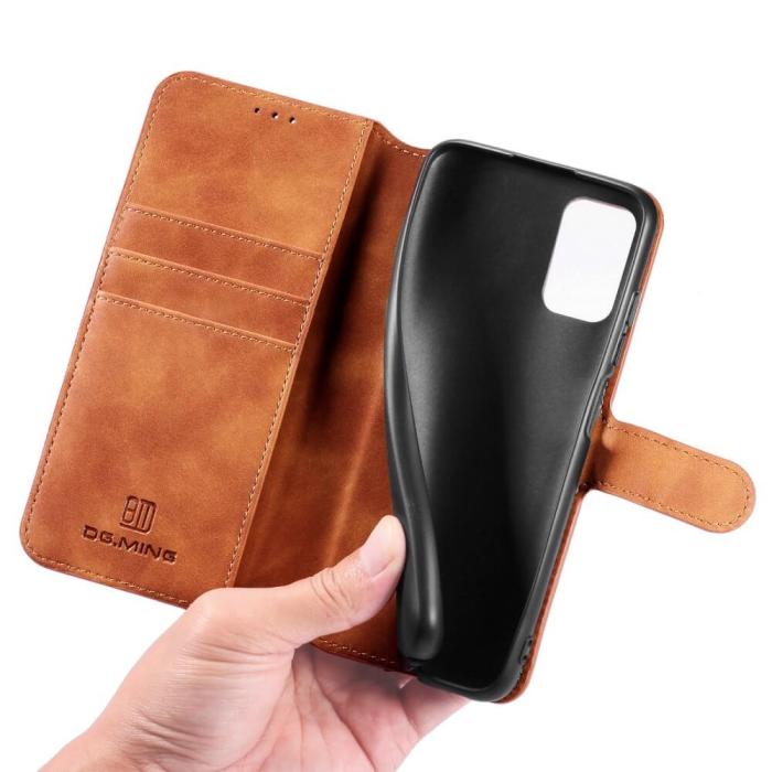 DG.MING - Dgming Retro Plånboksfodral till Samsung Galaxy A03s - Brun