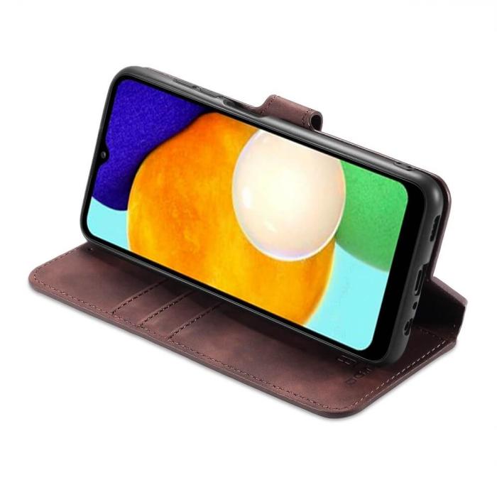 DG.MING - Dgming Retro Plånboksfodral till Samsung Galaxy A03s - Coffee