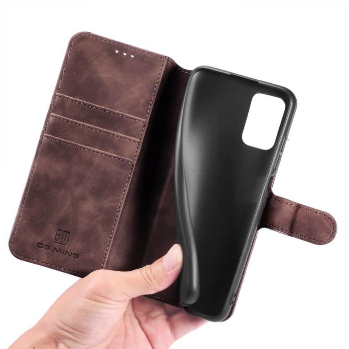 DG.MING - Dgming Retro Plånboksfodral till Samsung Galaxy A03s - Coffee