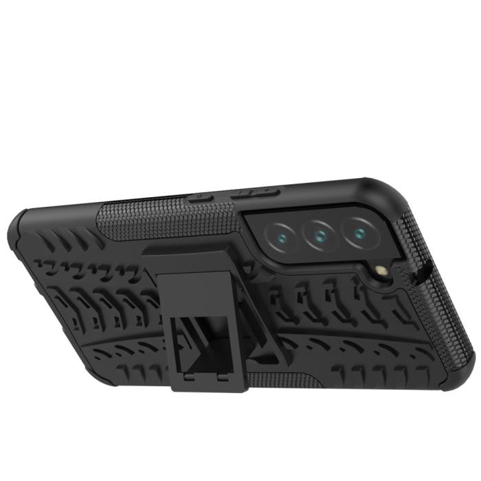 OEM - Tire Texture Kickstand Skal Galaxy S22 Plus 5G - Svart