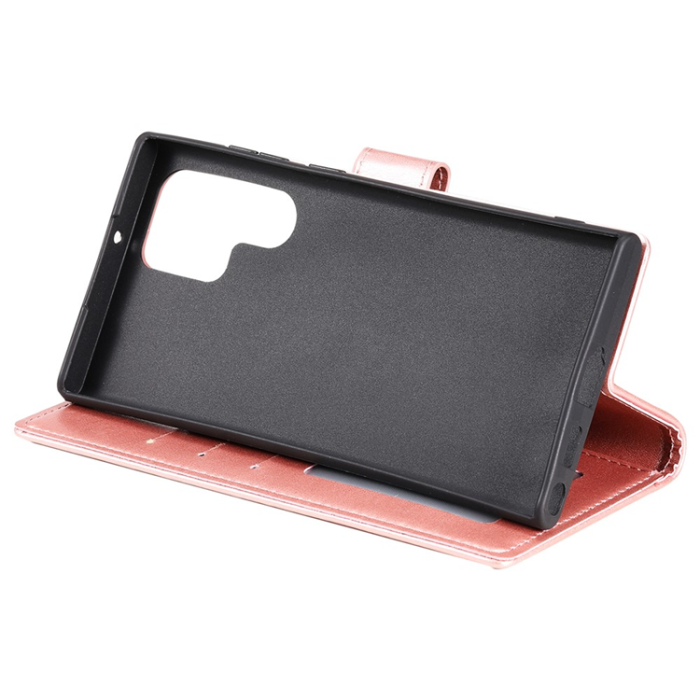 A-One Brand - Galaxy S26 Ultra Plånboksfodral Imprinted Totem Läder - Roséguld