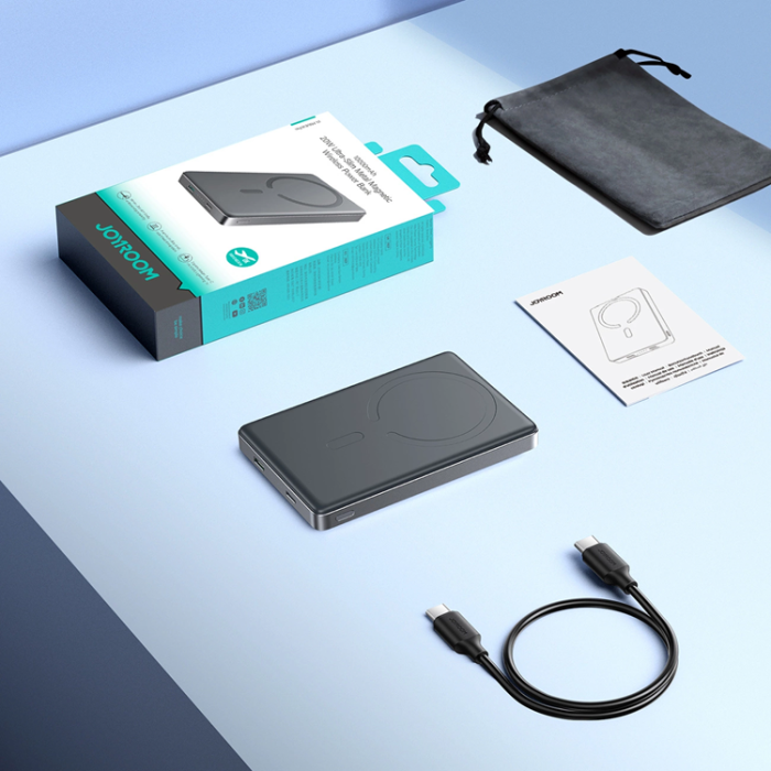 Joyroom - Joyroom Magnetisk Trådlös Powerbank 10000 mAh USB-C - Grå