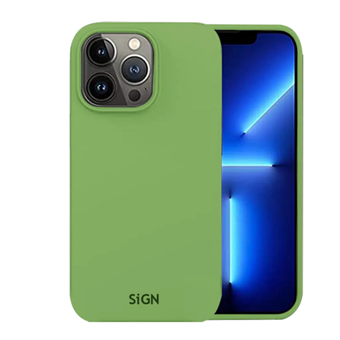 SiGN - SiGN iPhone 15 Pro Mobilskal Liquid Silikon - Grön
