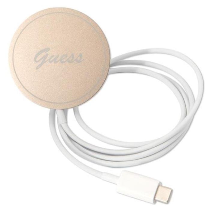 Guess - Guess iPhone 11 Magsafe Skal Print + Trådlös Laddare - Brun