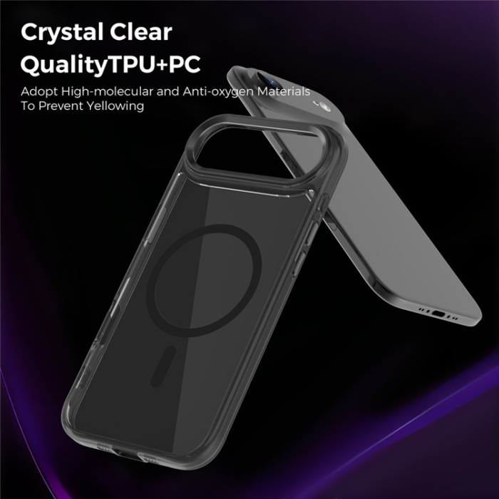 A-One Brand - iPhone Air Mobilskal MagSafe TPU+PC - Transparent Svart