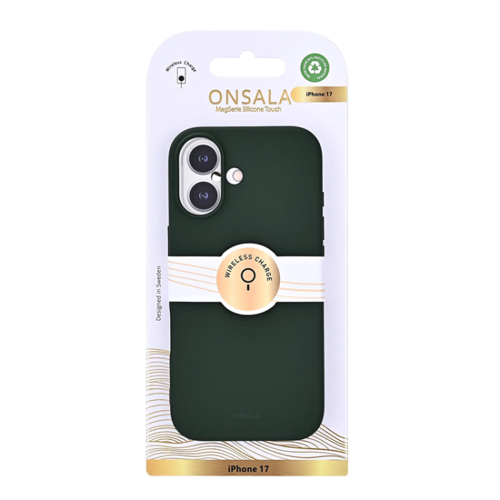 Onsala - ONSALA iPhone 17 Mobilskal med Silikonkänsla - Grön