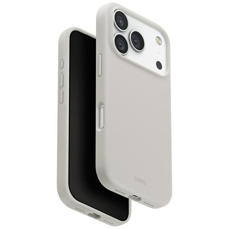 UNIQ iPhone 17 Pro Mobilskal MagSafe Lino - Ljusgrå | 2353 | AlltMobil