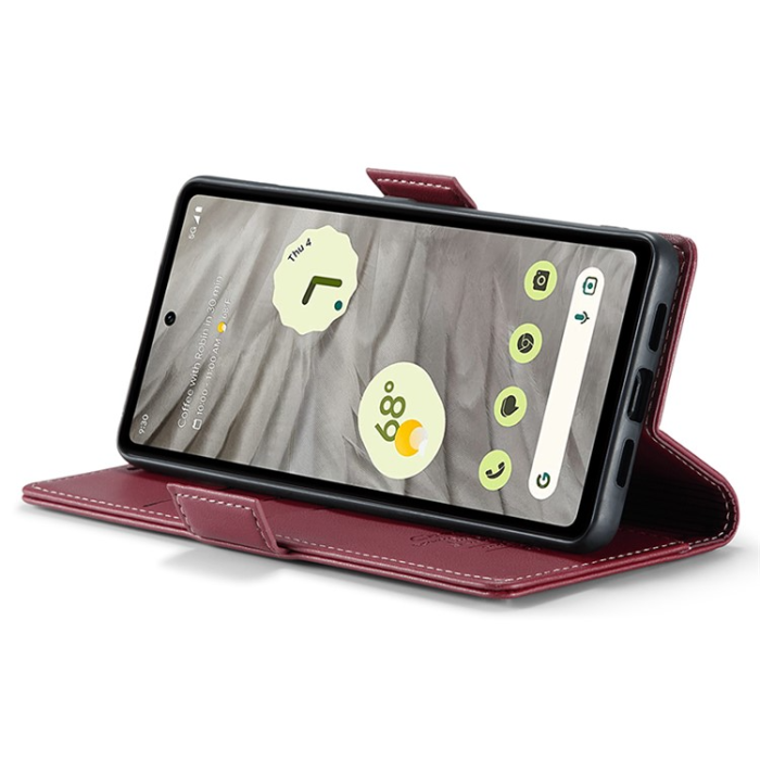 Caseme - Caseme Google Pixel 7A Plånboksfodral RFID Litchi - Röd