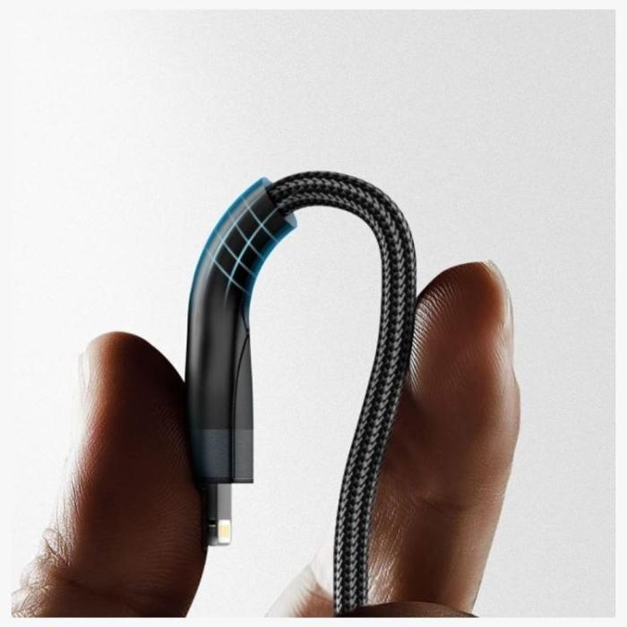 4smarts - 4smarts 4in1 USB-C Till USB-C/Lightning/Micro-USB Kabel 1.2m - Svart