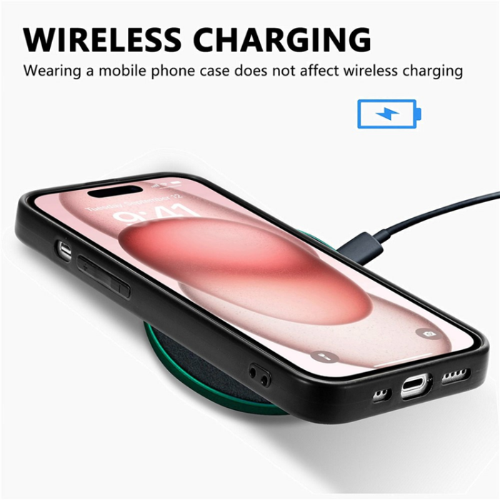 A-One Brand - iPhone 17 Mobilskal Carbon Fiber PU Läder - Blå