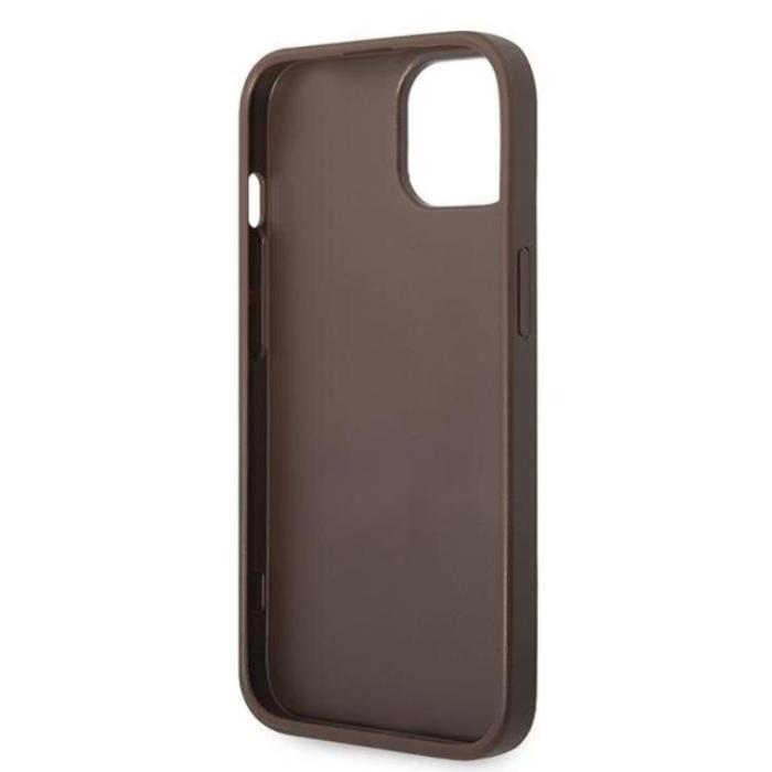Guess - Guess iPhone 15 Plus Mobilskal Metall Gold Logo - Brun
