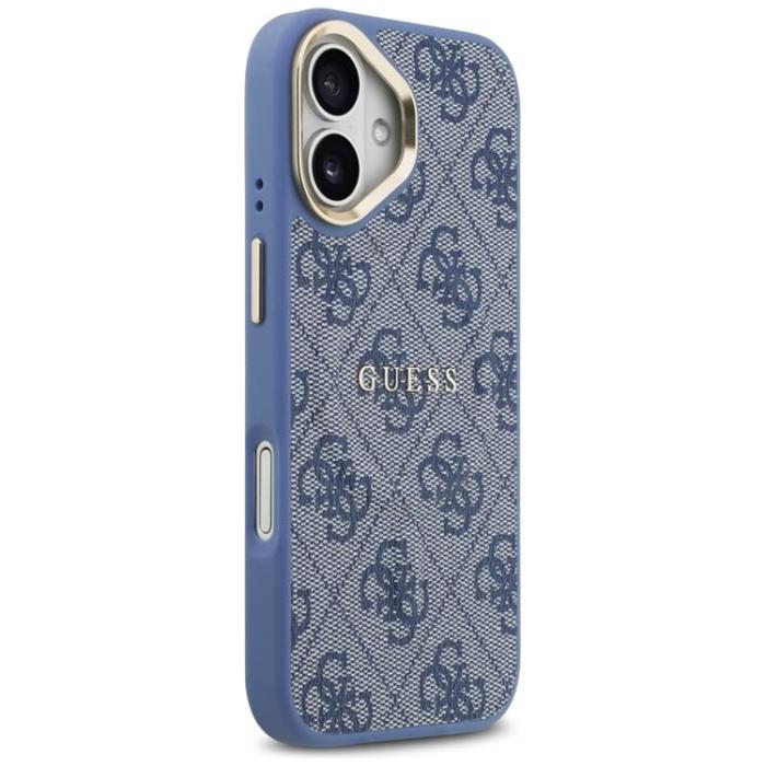 Guess - Guess iPhone 17 Mobilskal MagSafe 4G PU Classic Logo - Blå