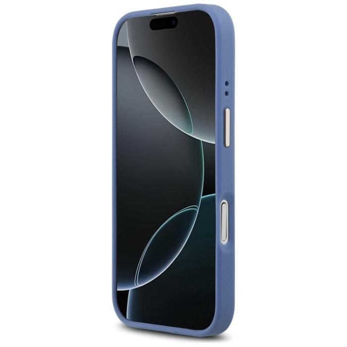Guess - Guess iPhone 17 Mobilskal MagSafe 4G PU Classic Logo - Blå