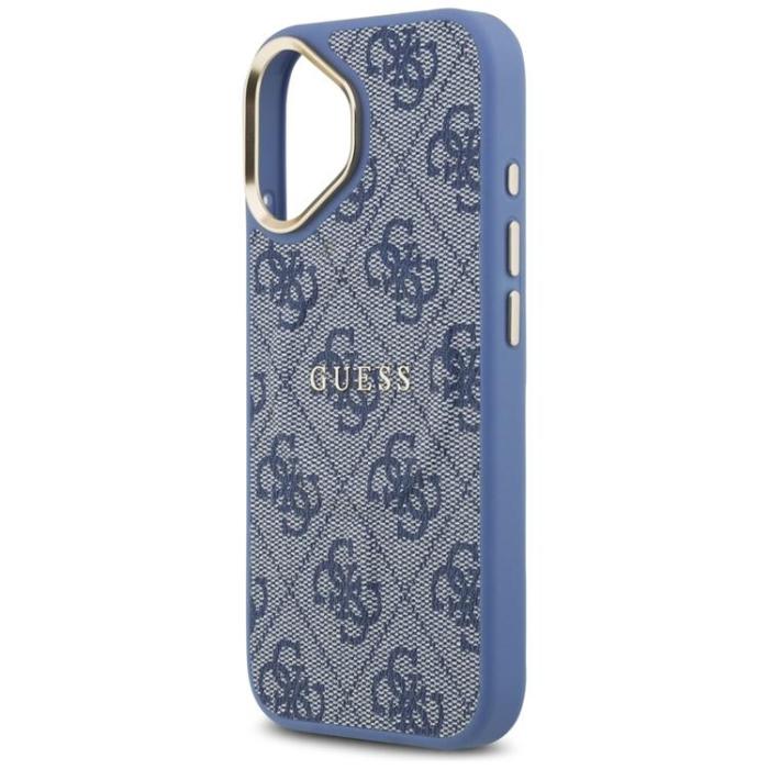 Guess - Guess iPhone 17 Mobilskal MagSafe 4G PU Classic Logo - Blå
