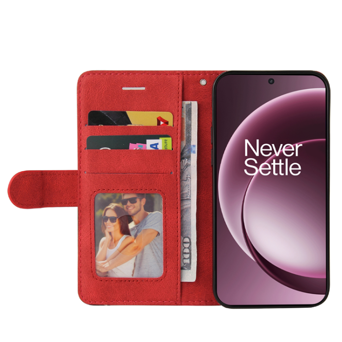 A-One Brand - OnePlus 15 5G Konstläder Plånboksfodral Bi-Färg Splicing Design