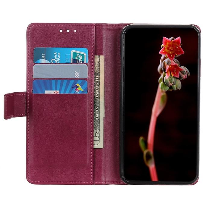 KHAZNEH - KHAZNEH Galaxy S23 Plus Plånboksfodral Stand Flip PU Läder - Röd