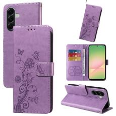 OEM - Samsung Galaxy A57 Pl&aring;nboksfodral Konstl&auml;der Blomtryck - Lila