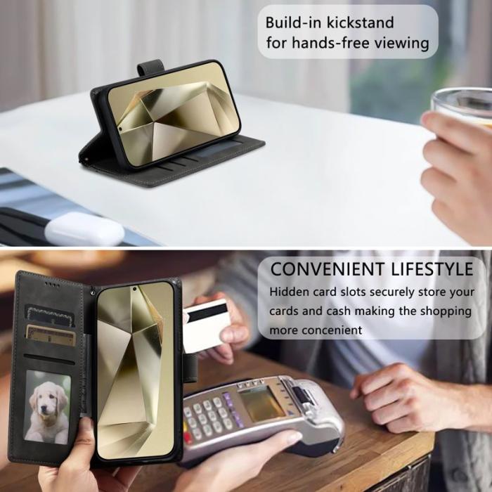 OEM - Samsung Galaxy A57 Plånboksfodral Imprinted Totem Konstläder - Grå