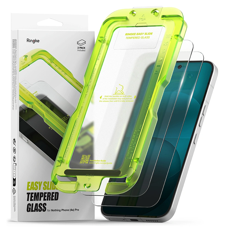 [2-Pack] Ringke Härdat glas Skärmskydd Nothing Phone 4a Pro Easy Slide | 5468 | AlltMobil