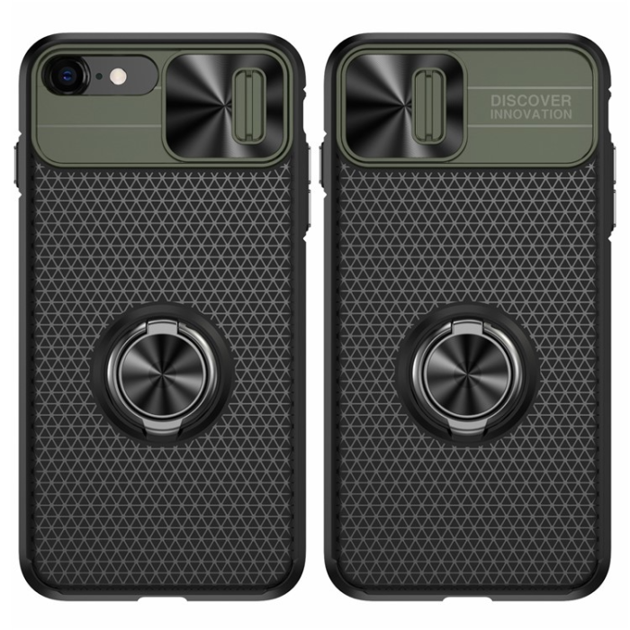 A-One Brand - iPhone 7/8/SE (2020/2022) Mobilskal Ringhållare Kickstand - Grön