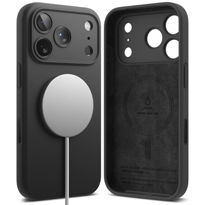 Ringke - Ringke iPhone 17 Pro Mobilskal Magsafe Magnetic Silikon - Svart
