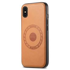 DENIOR - DENIOR iPhone X / XS Fodral MagSafe Kompatibel Konstl&auml;der Khaki