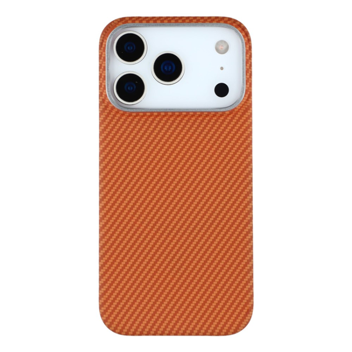 A-One Brand - iPhone 17 Pro Mobilskal MagSafe Carbon Fiber - Fin Linje Orange
