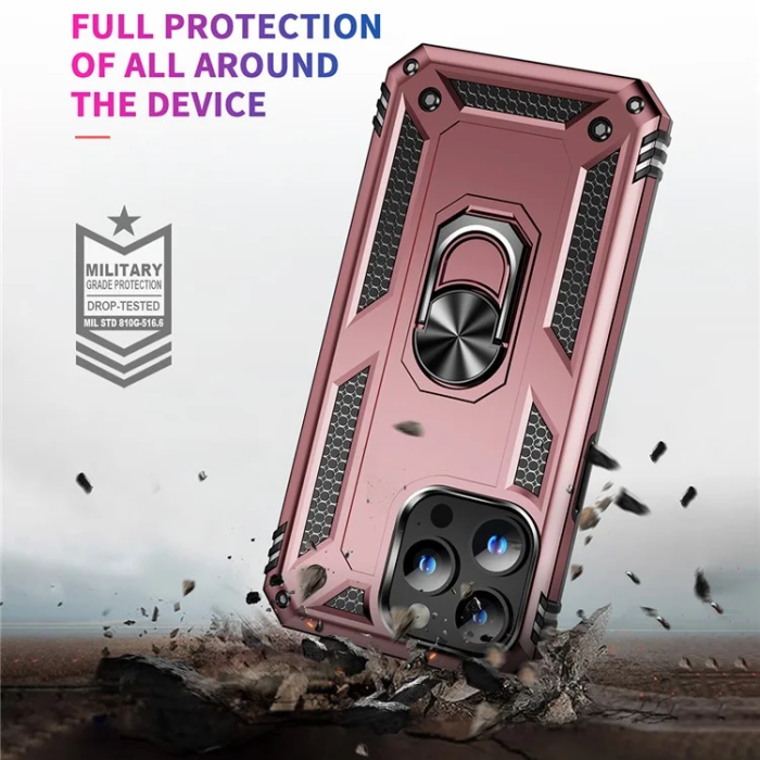 A-One Brand - iPhone 15 Pro Mobilskal med Kickstand - Roséguld