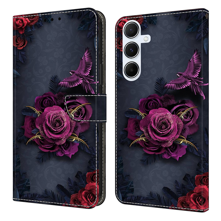 Galaxy A17/A26 Plånboksfodral PU-läder Pattern Printing - Lila | 2353 | AlltMobil