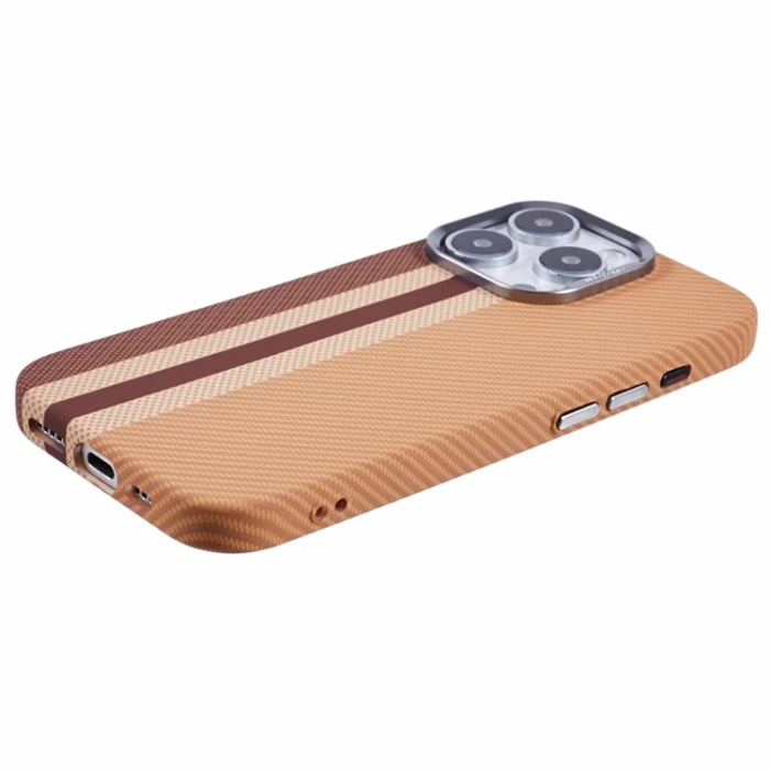 A-One Brand - iPhone 16 Pro Max Mobilskal Magsafe Kevlar Aramid Fiber - Gul