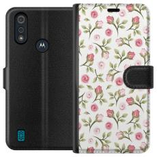 iSecrets - Pl&aring;nboksfodral till Motorola Moto E6i med Blommigt