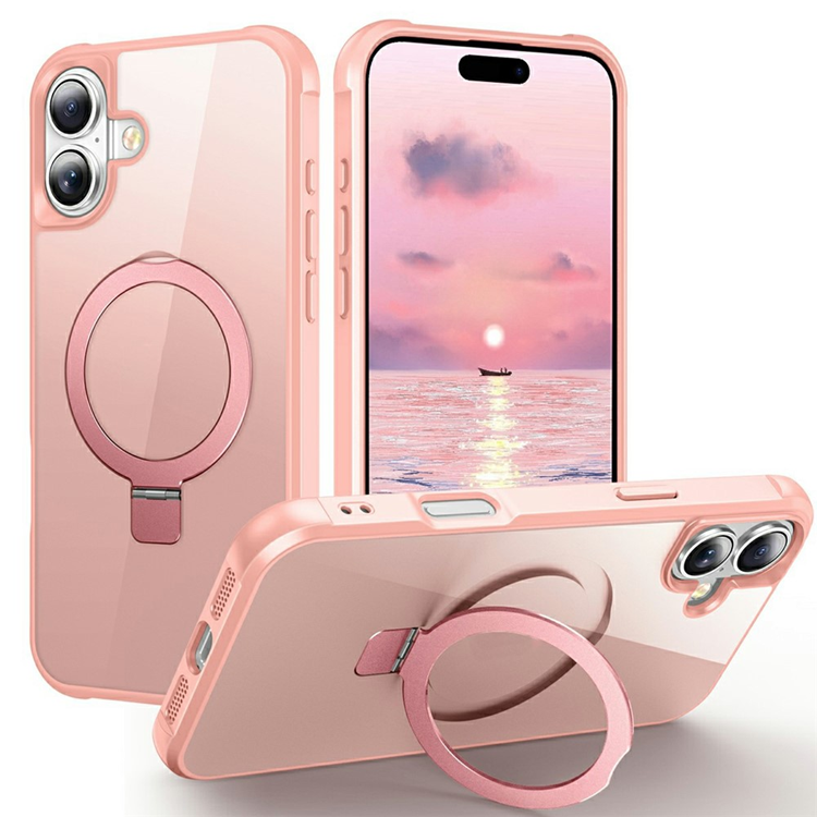 iPhone 17 Mobilskal MagSafe TPU+PC Kickstand - Rosa | 2353 | AlltMobil