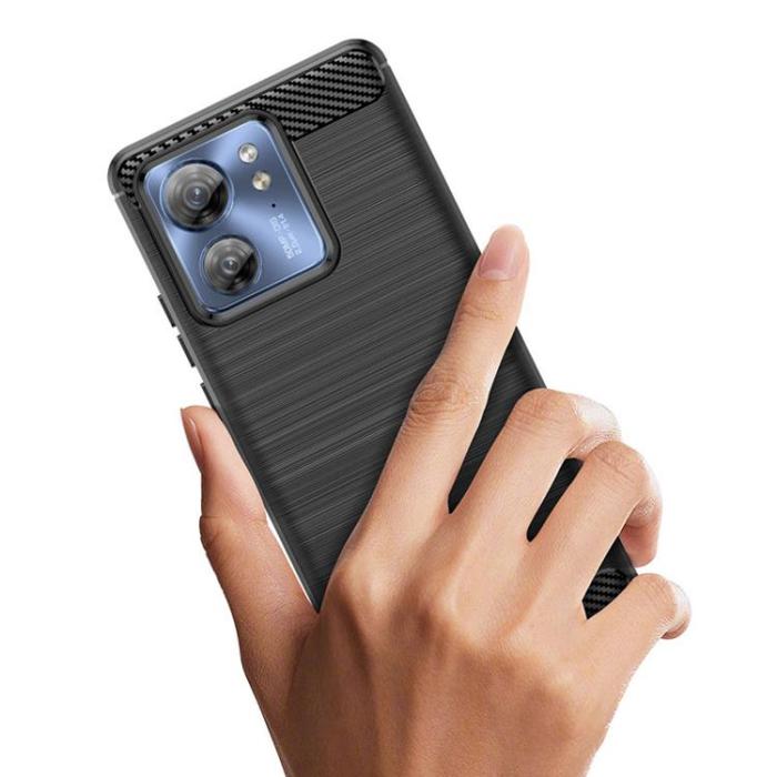 OEM - Motorola Edge 40 Mobilskal Carbon Silikon - Svart