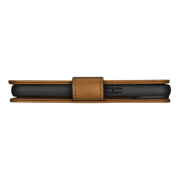 ICARER - iCarer iPhone 14 Pro Plånboksfodral 2in1 Äkta Läder Anti-RFID - Brun