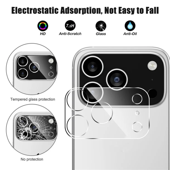 A-One Brand - iPhone 17 Pro Plastfilm Kameralinsskydd ARC Edge