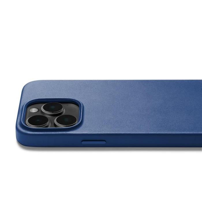 Mujjo - Mujjo iPhone 14 Pro Max Skal Magsafe Full Läder - Monacoblå